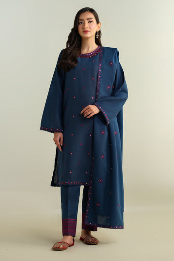 3PC EMBROIDERED SUIT KL408
